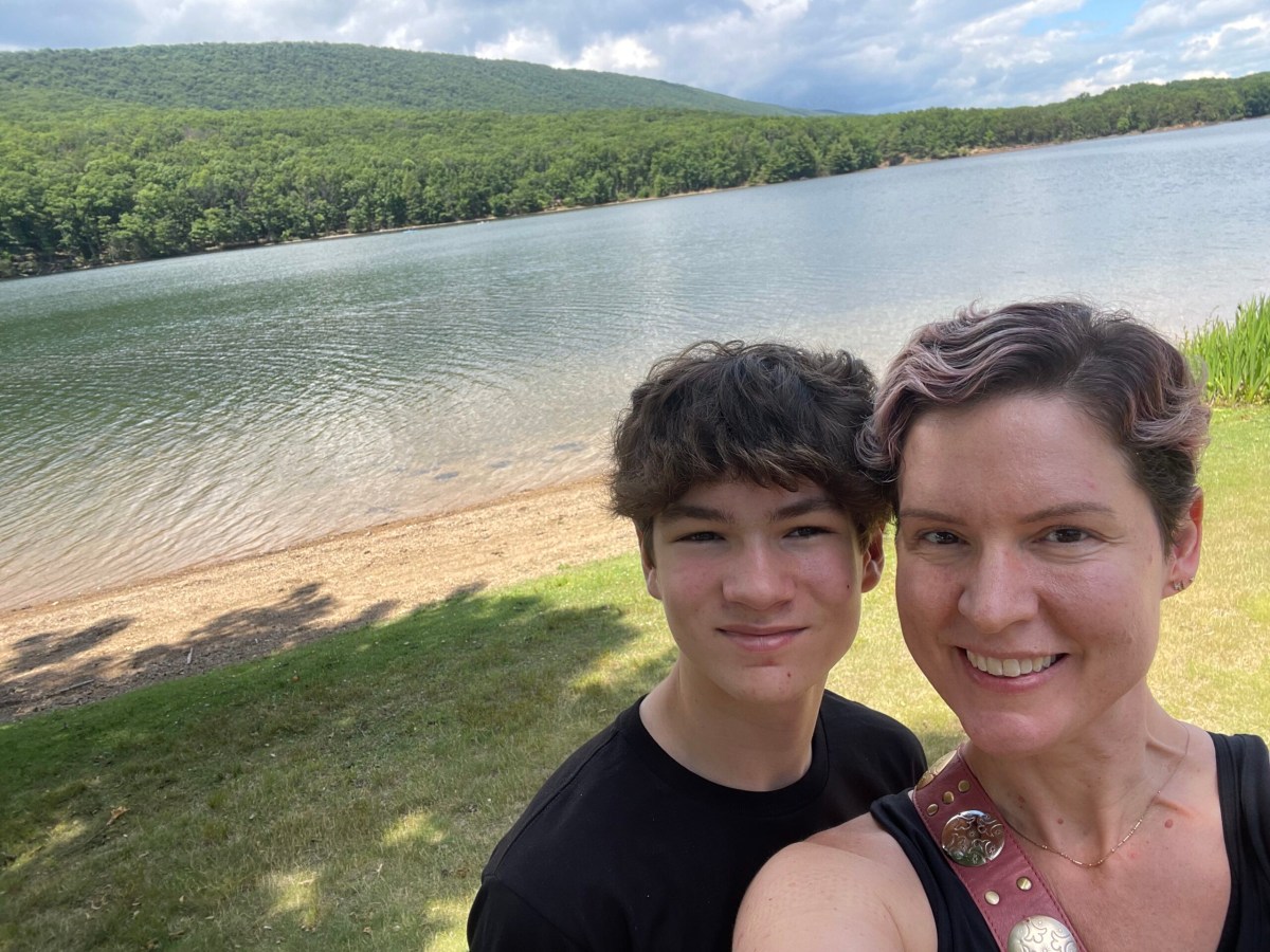 Owen with his mother